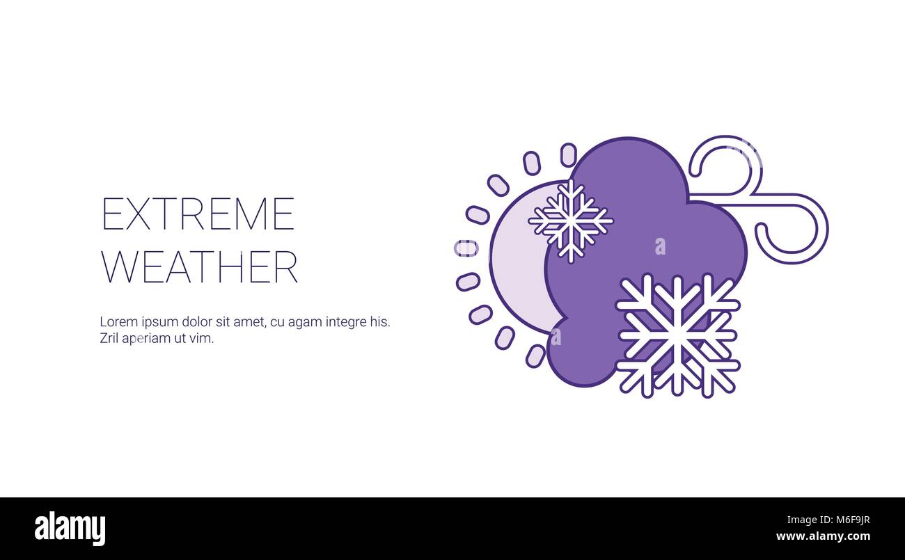 Extreme Wetter Template Web Banner mit Kopie Raum Stock Vektor