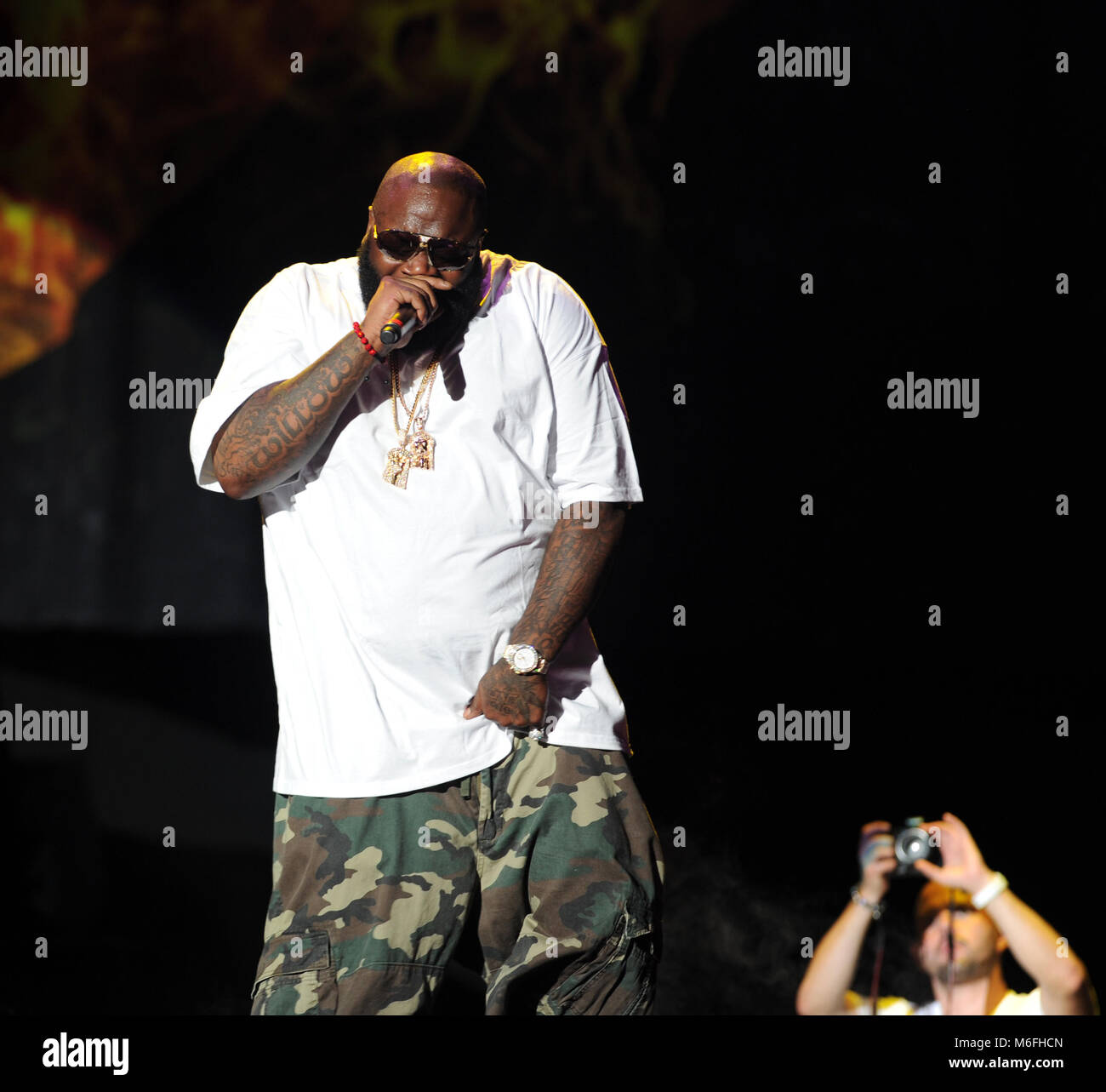 WEST Palm Beach, FL - 02 AUGUST: RapperRick Ross führt während der ich noch Musik Tour beim Cruzan Amphitheater am 2. August, 2011 in West Palm Beach, Florida. Personen: Rick Ross Stockfoto