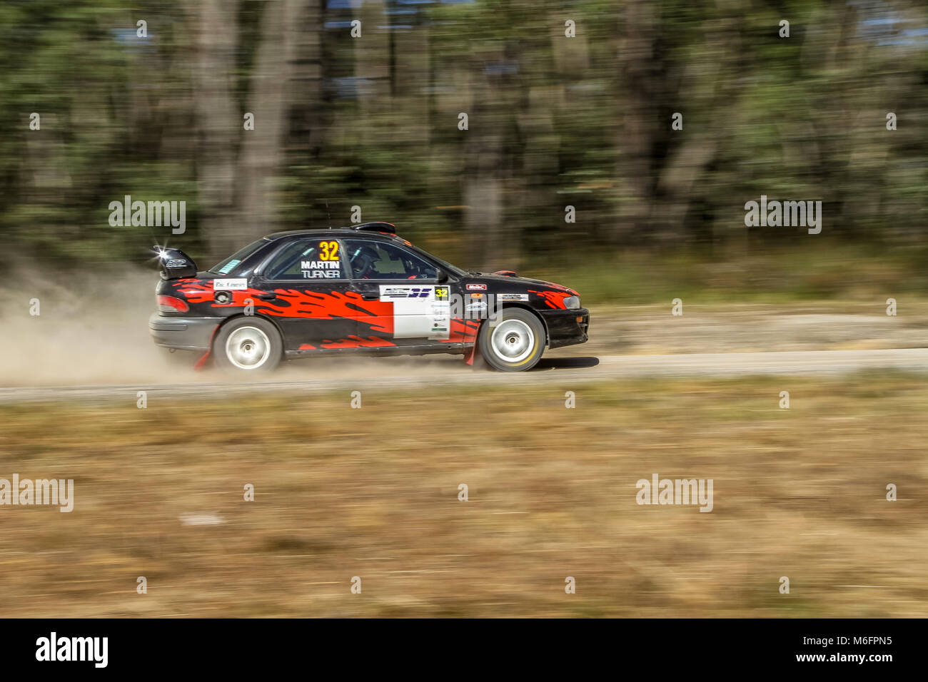 Nocken australische Meisterschaften - Eureka Rally - Tag 2 - von Enfield State Forrest - Ballarat Victoria Australien. Credit: Brett Keating/Alamy leben Nachrichten Stockfoto