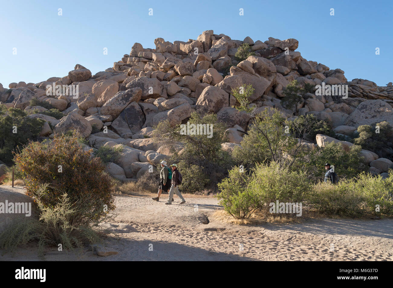 Wandern der Barker Dam Trail. Stockfoto