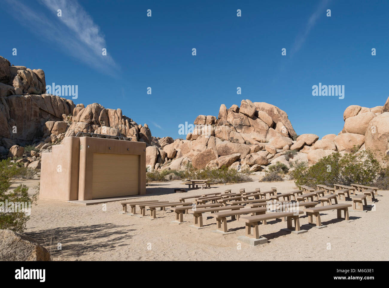 Indian Cove Amphitheater. Stockfoto