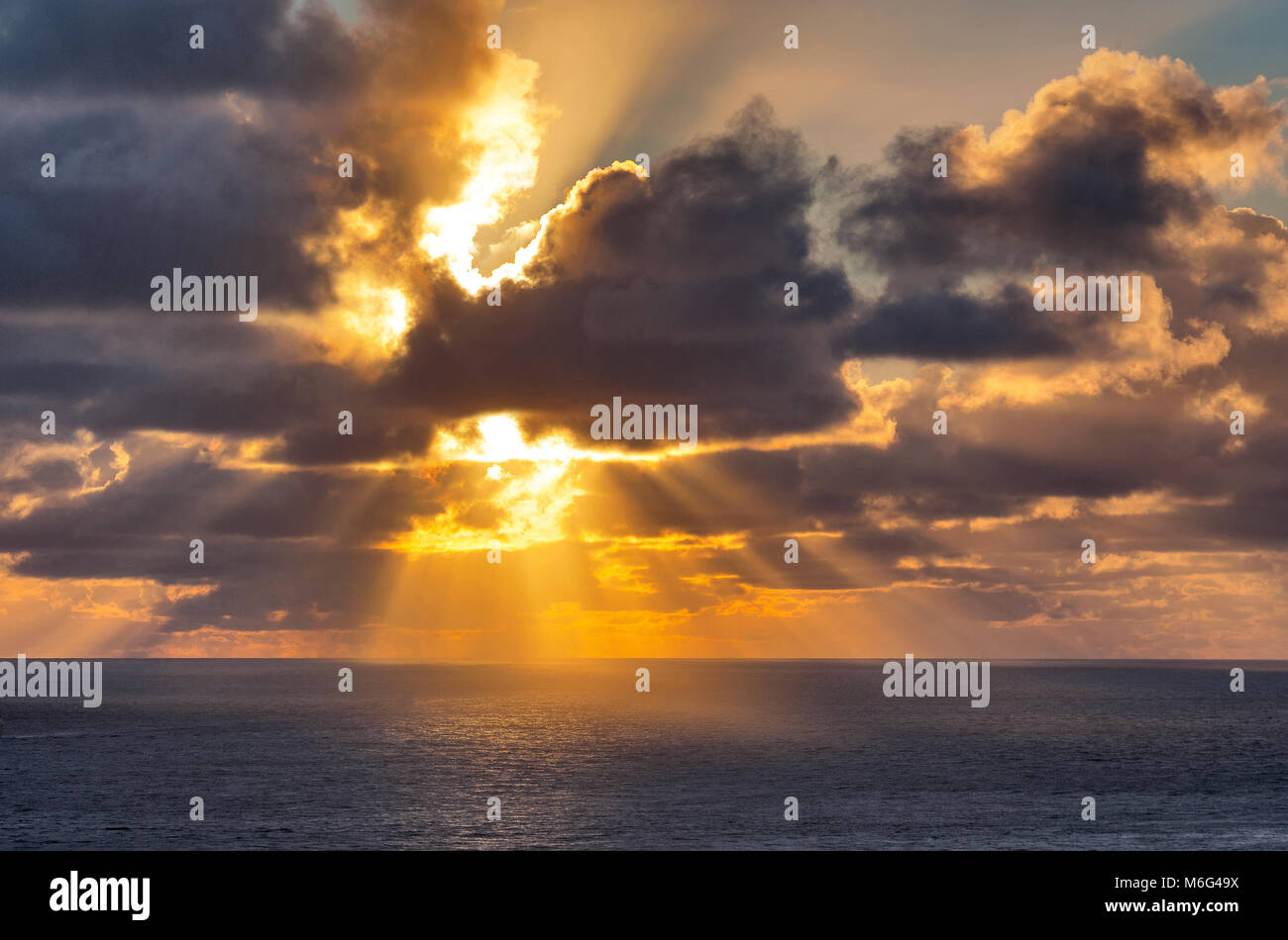 Sturm, Wolken, Sonnenuntergang, Golden Gate National Recreation Area, Marin County, Kalifornien Stockfoto