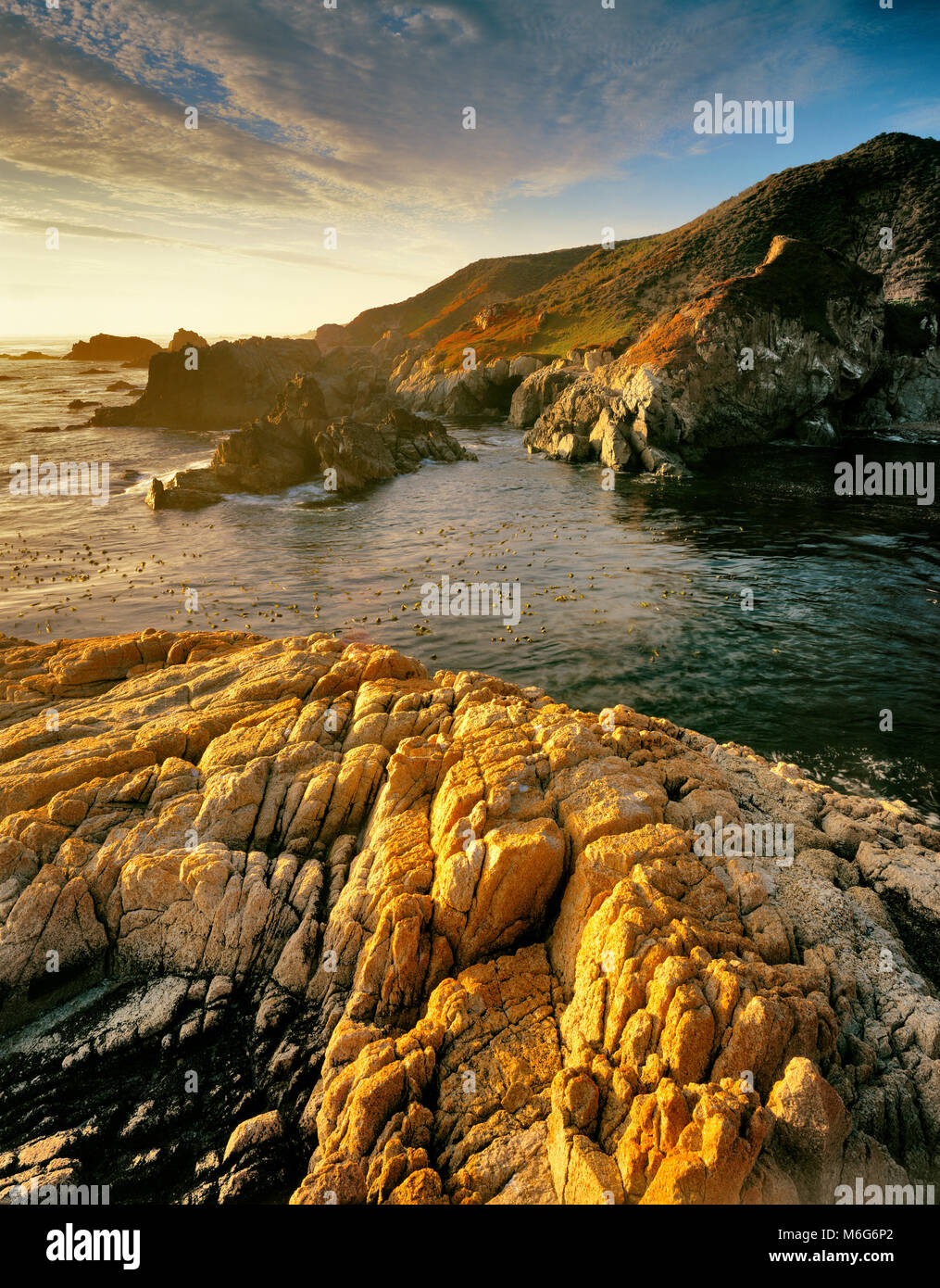 Granit, Garrapata State Park, Big Sur, Monterey County, Kalifornien Stockfoto