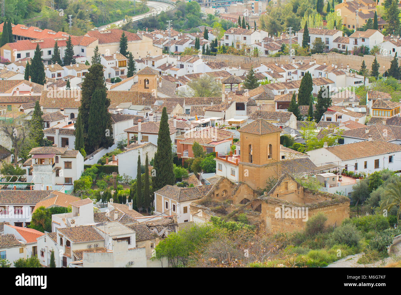 Granada Stadt Skyline Stockfoto
