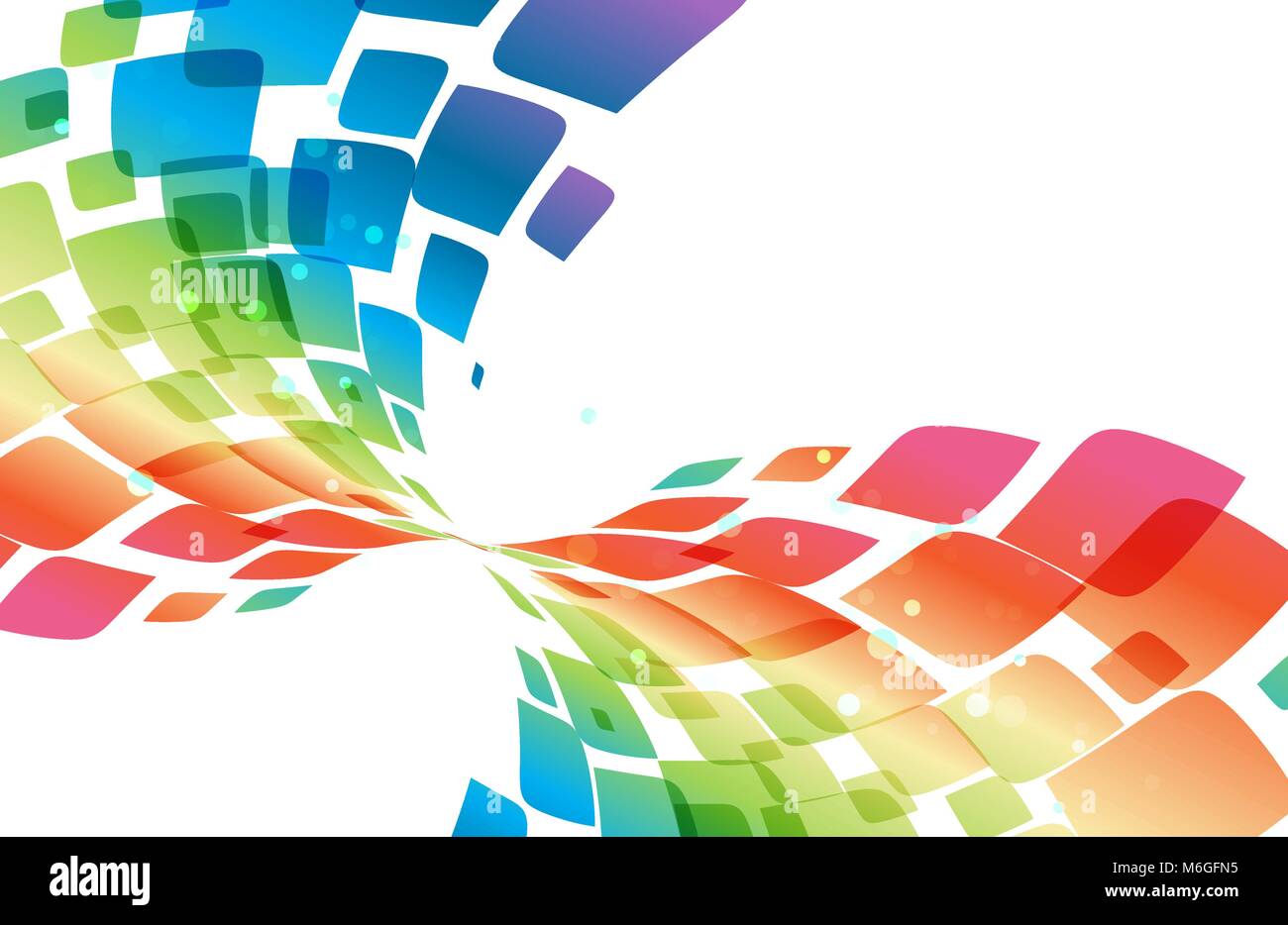 Bunte Kurve Abstraktion auf weißem Hintergrund, vector Template Stock Vektor