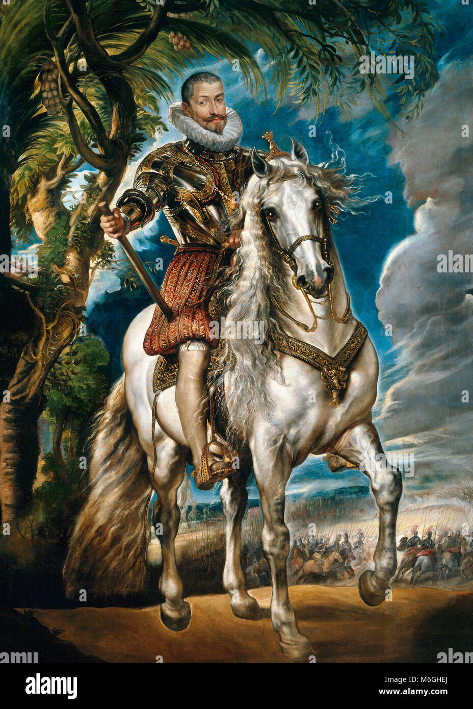 Equestrian Portrait des Herzogs von Lerma - Peter Paul Rubens, 1603 Stockfoto