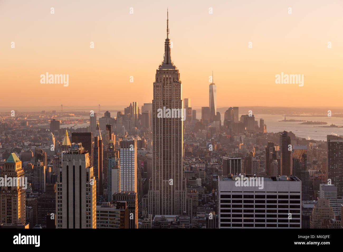 New York City Manhattan Skyline der Innenstadt. Stockfoto