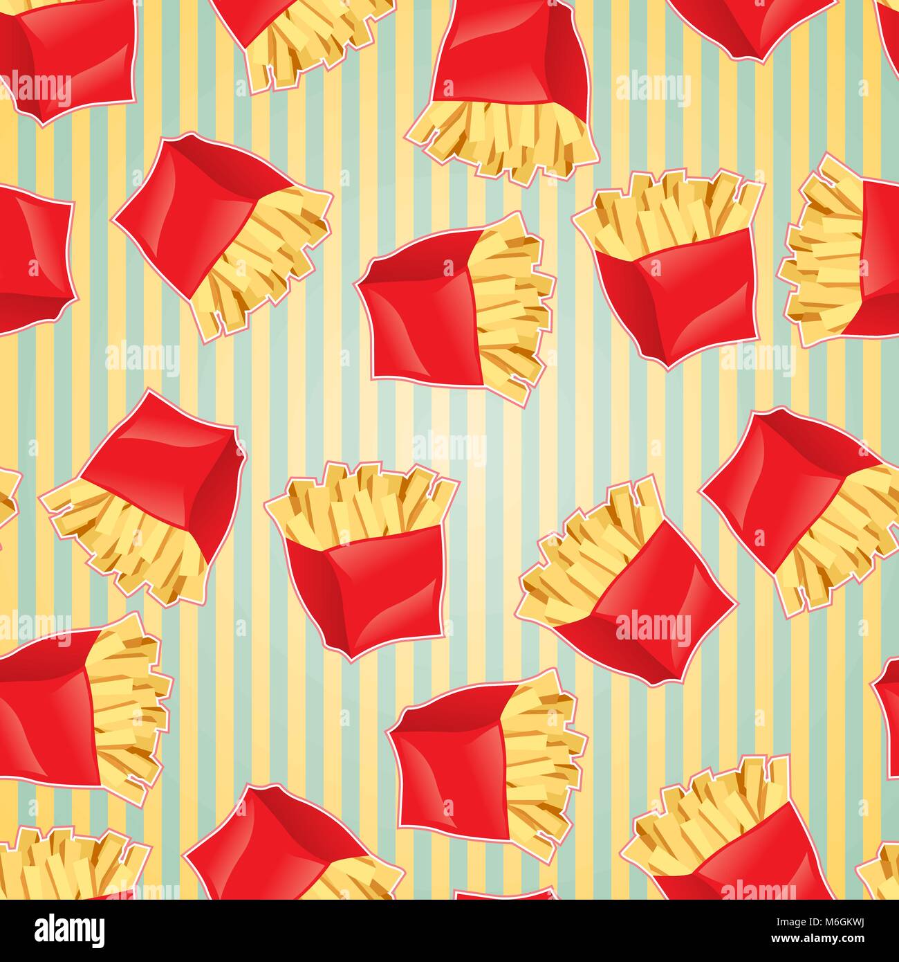 Fast food nahtlose Muster Hintergrund Stock Vektor