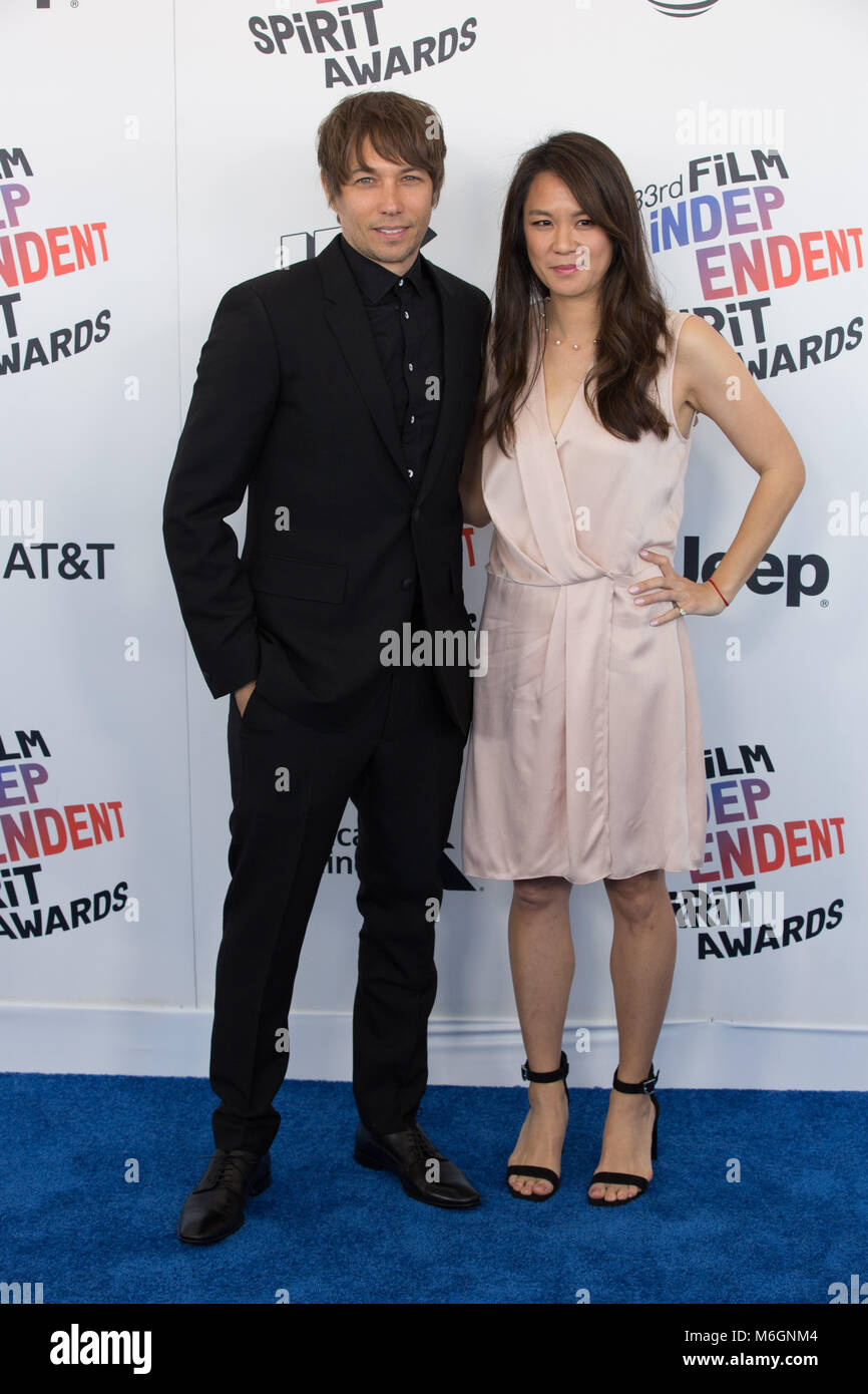 Santa Monica, USA. 03 Mär, 2018. Sean Baker und Samantha Quan nehmen an der Independent Spirit Awards am 3. März in Santa Monica, Kalifornien 2018. Credit: Foto Access/Alamy leben Nachrichten Stockfoto