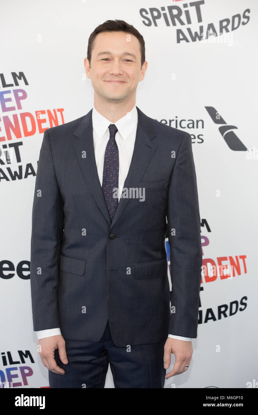 Santa Monica, Ca. 3 Mär, 2018. Joseph Gordon-Levitt bei den Film Independent Spirit Awards 2018 in Santa Monica, Kalifornien am 3. März 2018. Quelle: Steve Rose/Medien Punch/Alamy leben Nachrichten Stockfoto