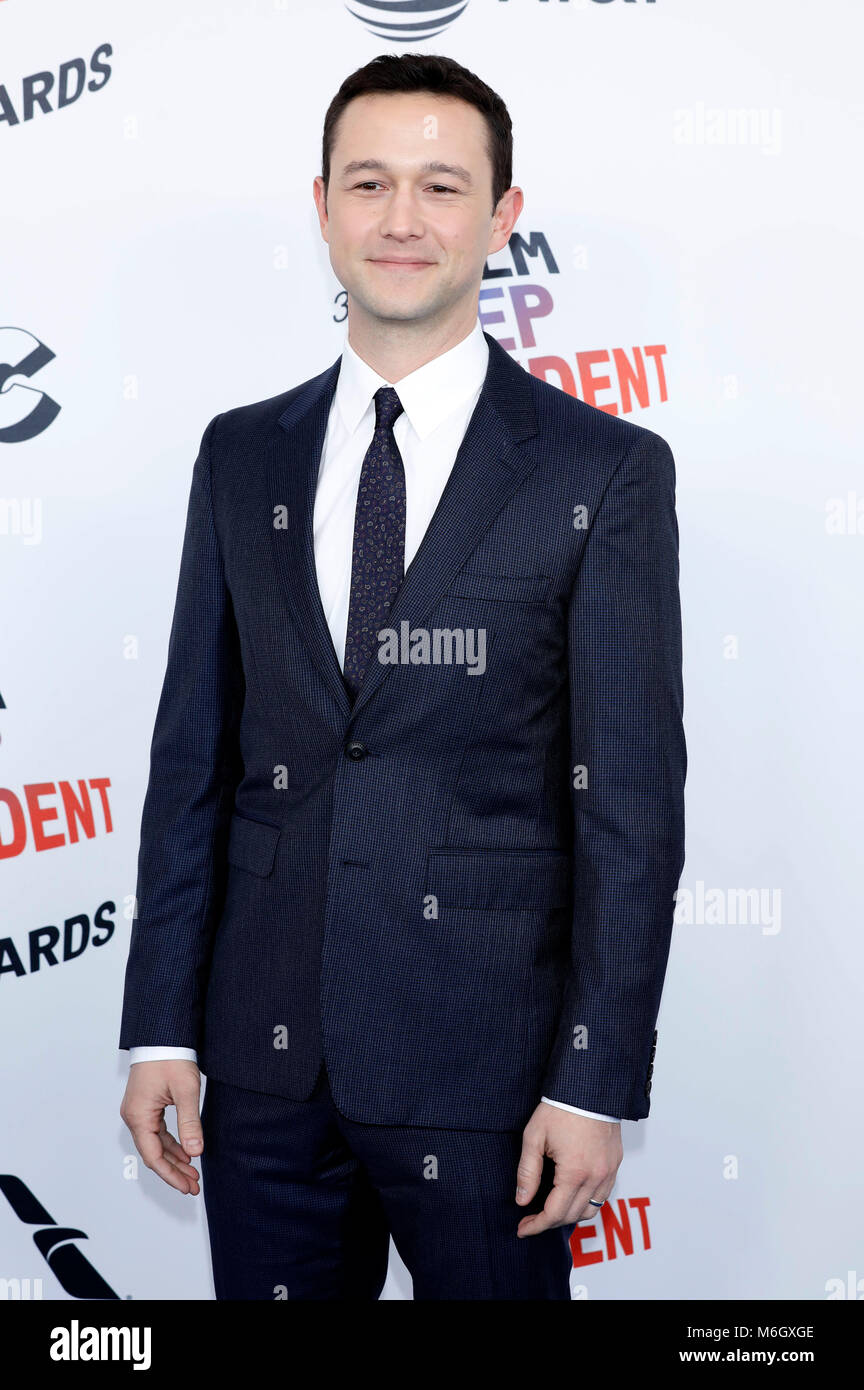 Joseph Gordon-Levitt die Teilnahme an der 33. jährlichen Film Independent Spirit Awards 2018 Am 3. März 2018 in Santa Monica, Kalifornien. Credit: Geisler-Fotopress/Alamy leben Nachrichten Stockfoto