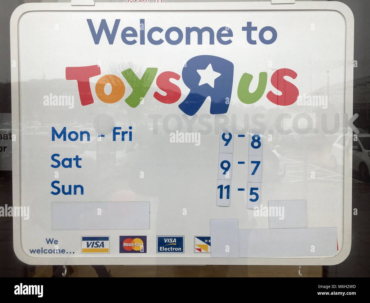Swansea, Großbritannien, 4. März 2018, Toys R Us in Konkurs und Schließung Verkauf Kredit: Ian Thomas/Alamy leben Nachrichten Stockfoto