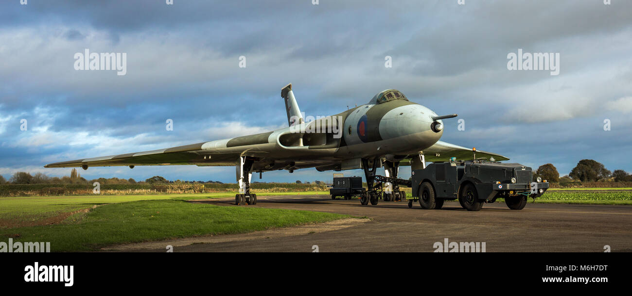 RAF Avro Vulcan Kalten Krieges V-Force nukleare Bomber XM 655 Stockfoto