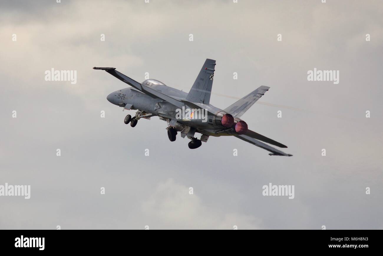 Spanische Luftwaffe EF-18 Uhr Hornet Stockfoto