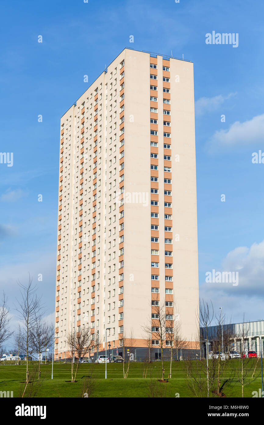 Sozialer Wohnungsbau, Grafton Place, Townhead, Glasgow, Schottland, VEREINIGTES KÖNIGREICH Stockfoto