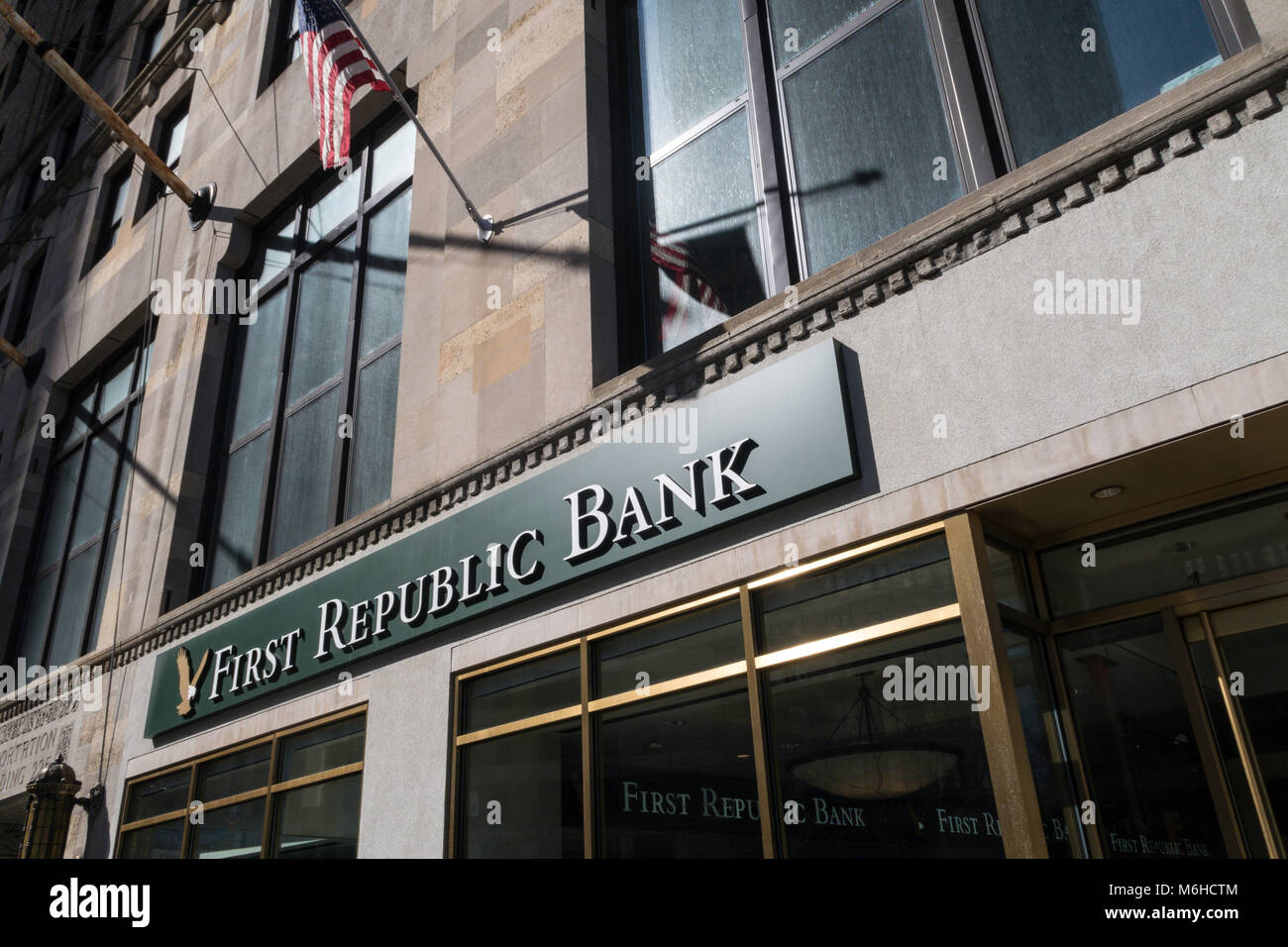 Erste Republik Bank in Lower Manhattan, New York City, USA Stockfoto