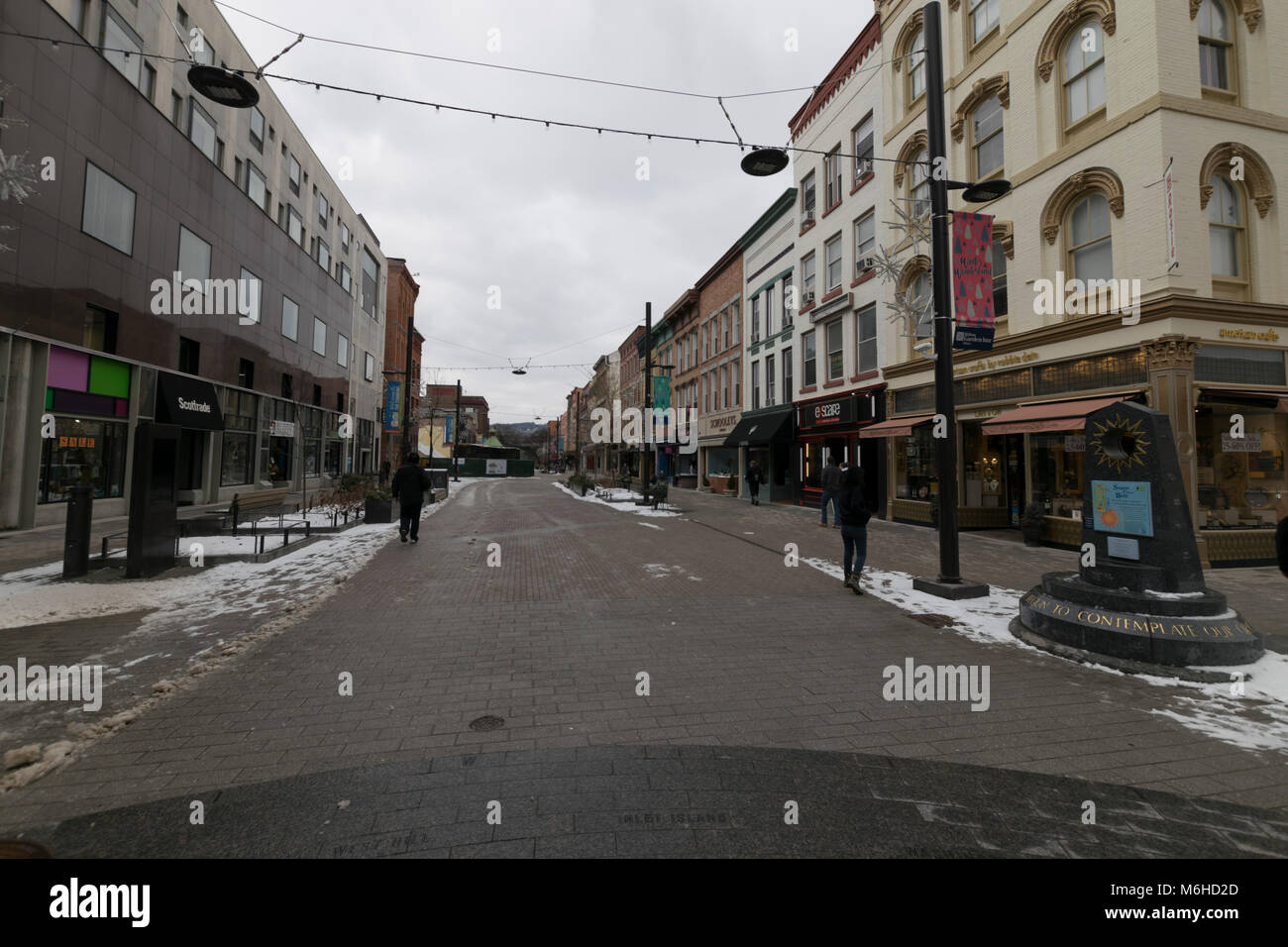 Downtown Ithaca Commons, Ithaca NY Stockfoto
