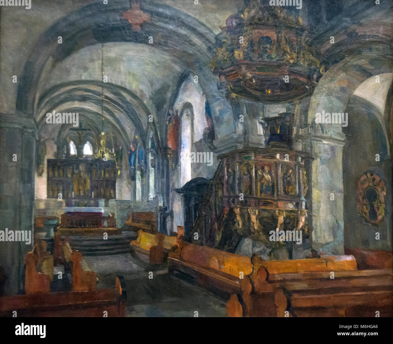 Harriet Backer: St Mary Kirche in Bergen (1913) Stockfoto