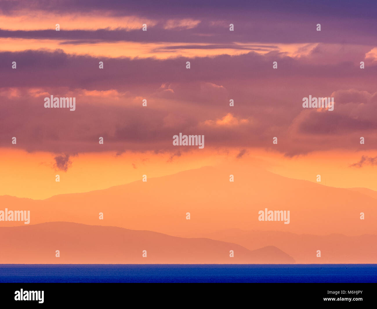 Blick auf den Golf von Neapel Insel Procida, Italien Stockfoto