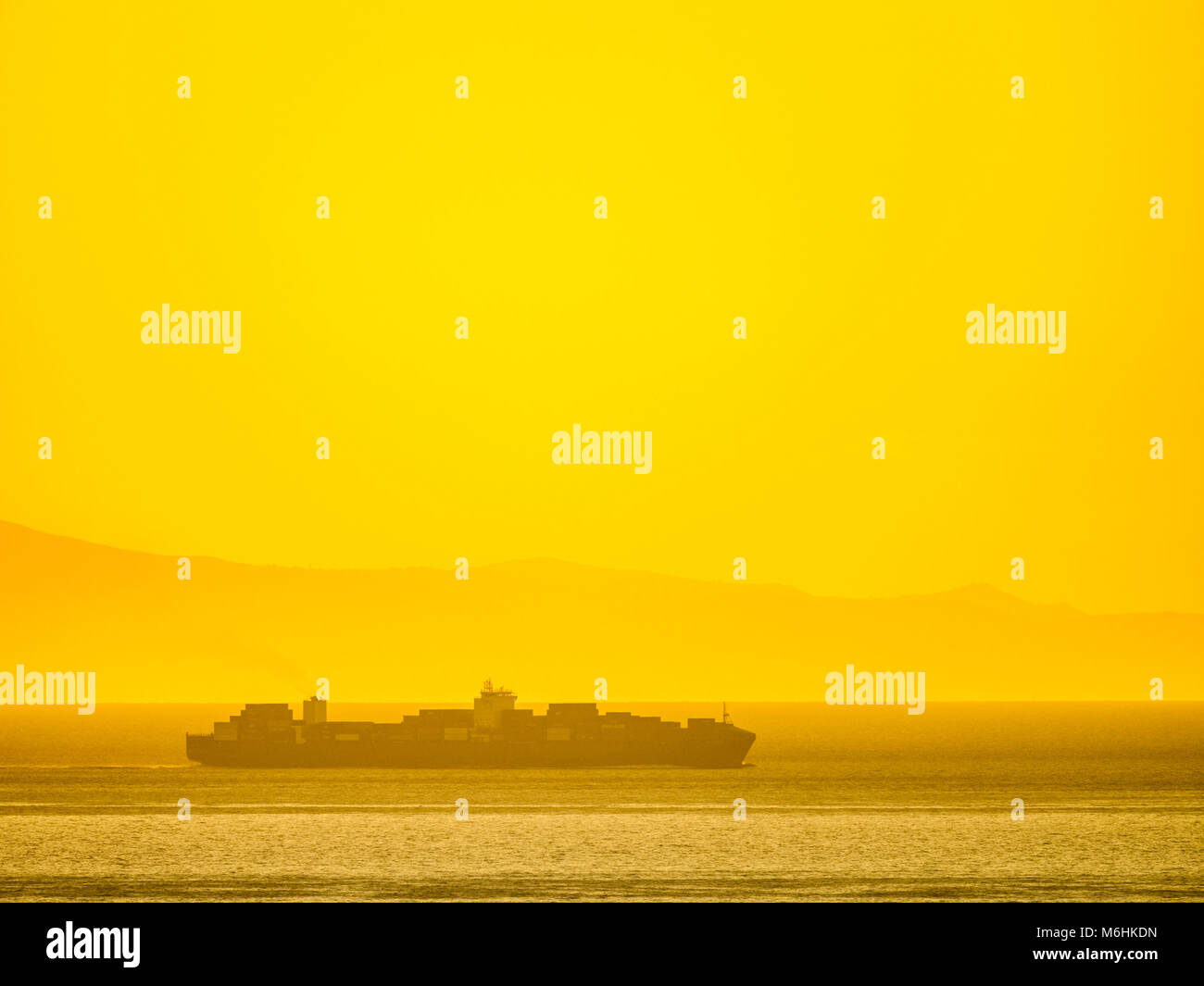 Blick auf das Mittelmeer von der Stadt Positano Amalfi Küste, Italien Stockfoto