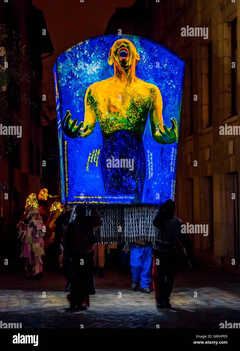 Morgestraich, Karnevalsumzug in der Nacht, Basler Fasnacht, Karneval von Basel, Basel, Kanton Basel, Schweiz, Europa Stockfoto