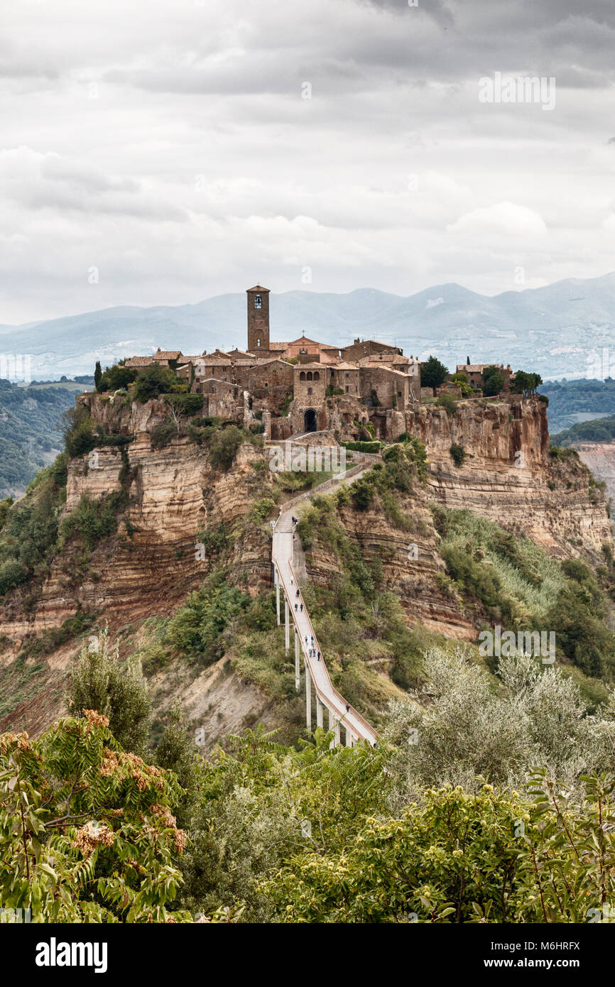 Civita ist ein Ortsteil der Gemeinde Bagnoregio, in der Provinz von Viterbo, in der Region Latium, der Teil der schönsten Städte in Italien Stockfoto