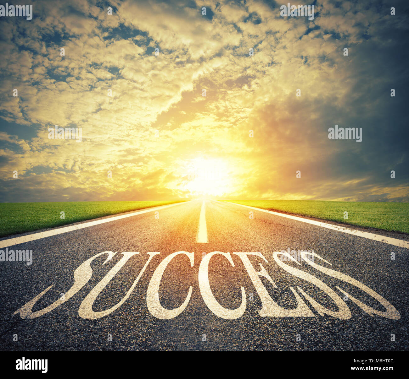 Straße des Erfolgs. Den Weg für neue Geschäftschancen Stockfoto