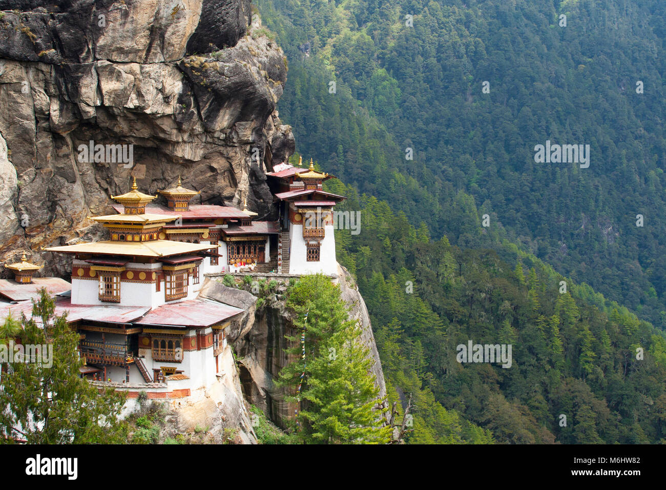 Tiger Nest in Bhutan Stockfoto