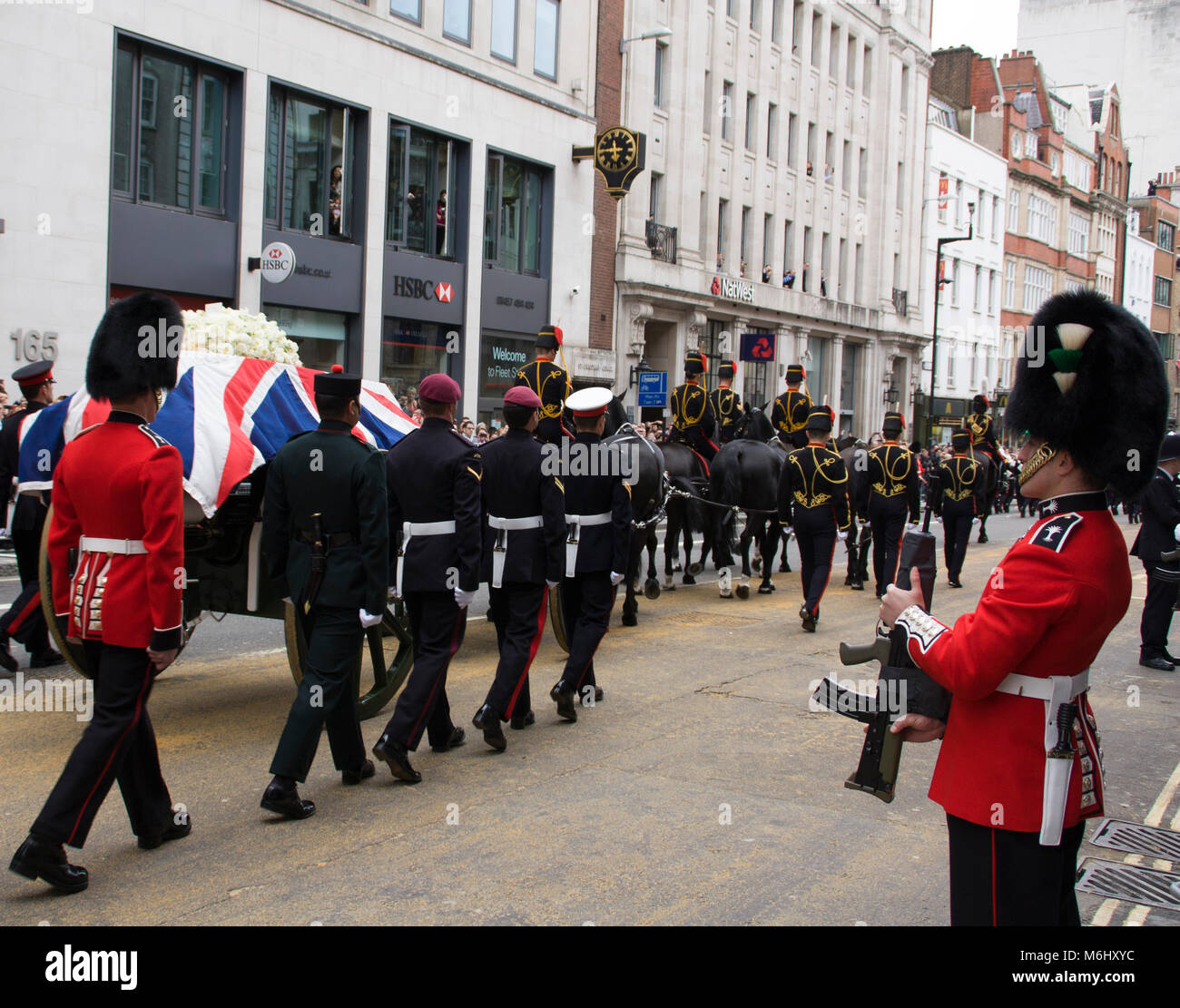 Staatsbegräbnis von Margret Thatcher, London, England, UK; Stockfoto