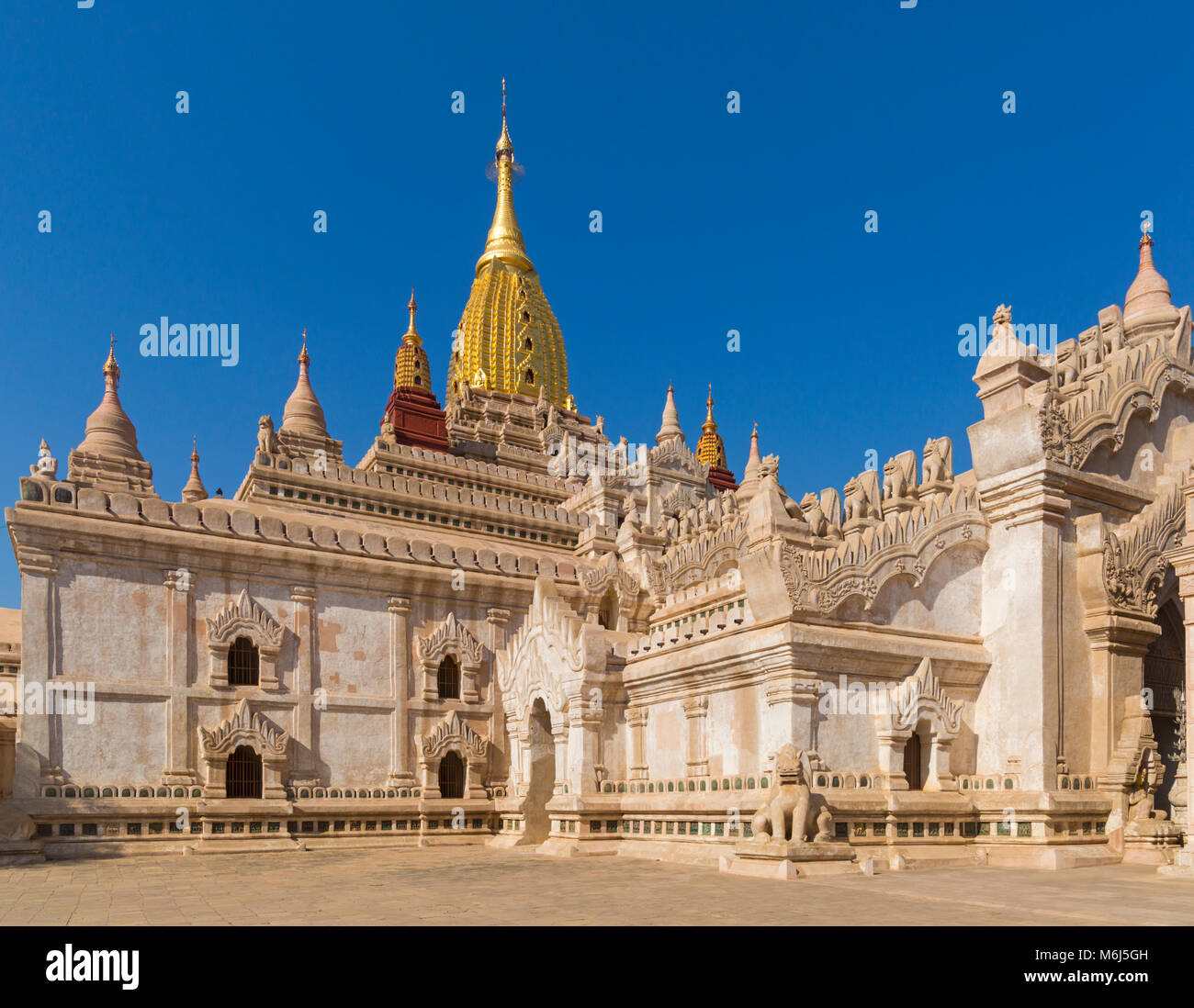 Ananda Pagode, Ananda Tempel in Bagan, Myanmar (Birma), Asien im Februar Stockfoto