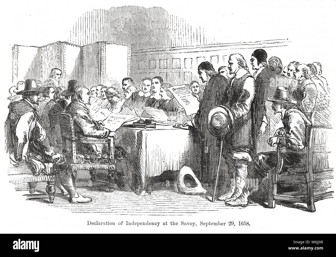 Das Savoy Erklärung, 29. September 1658 Stockfoto