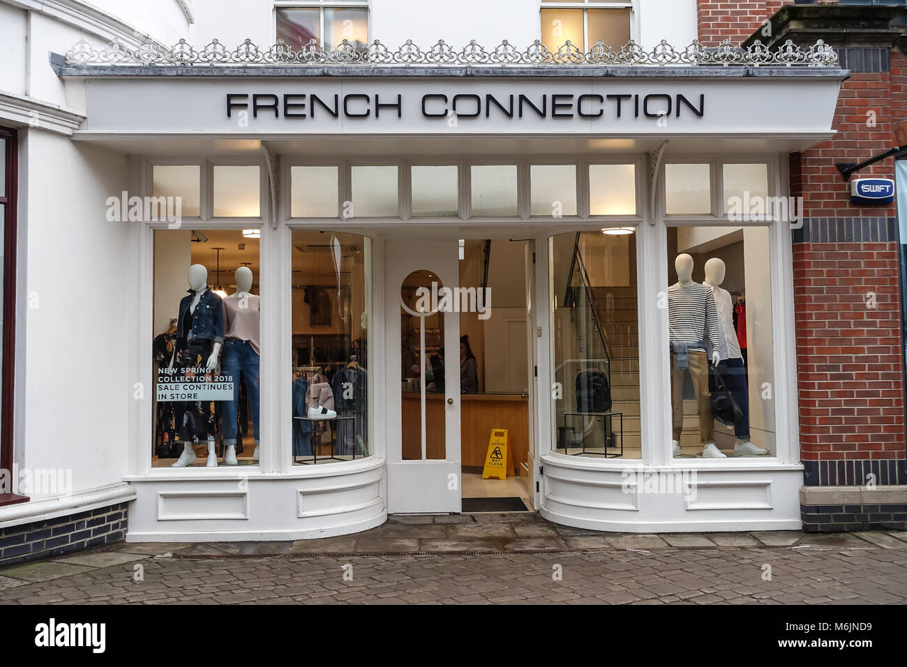 Einen Blick auf die French Connection Kleidung Ufer auf Windsor, Großbritannien. Stockfoto