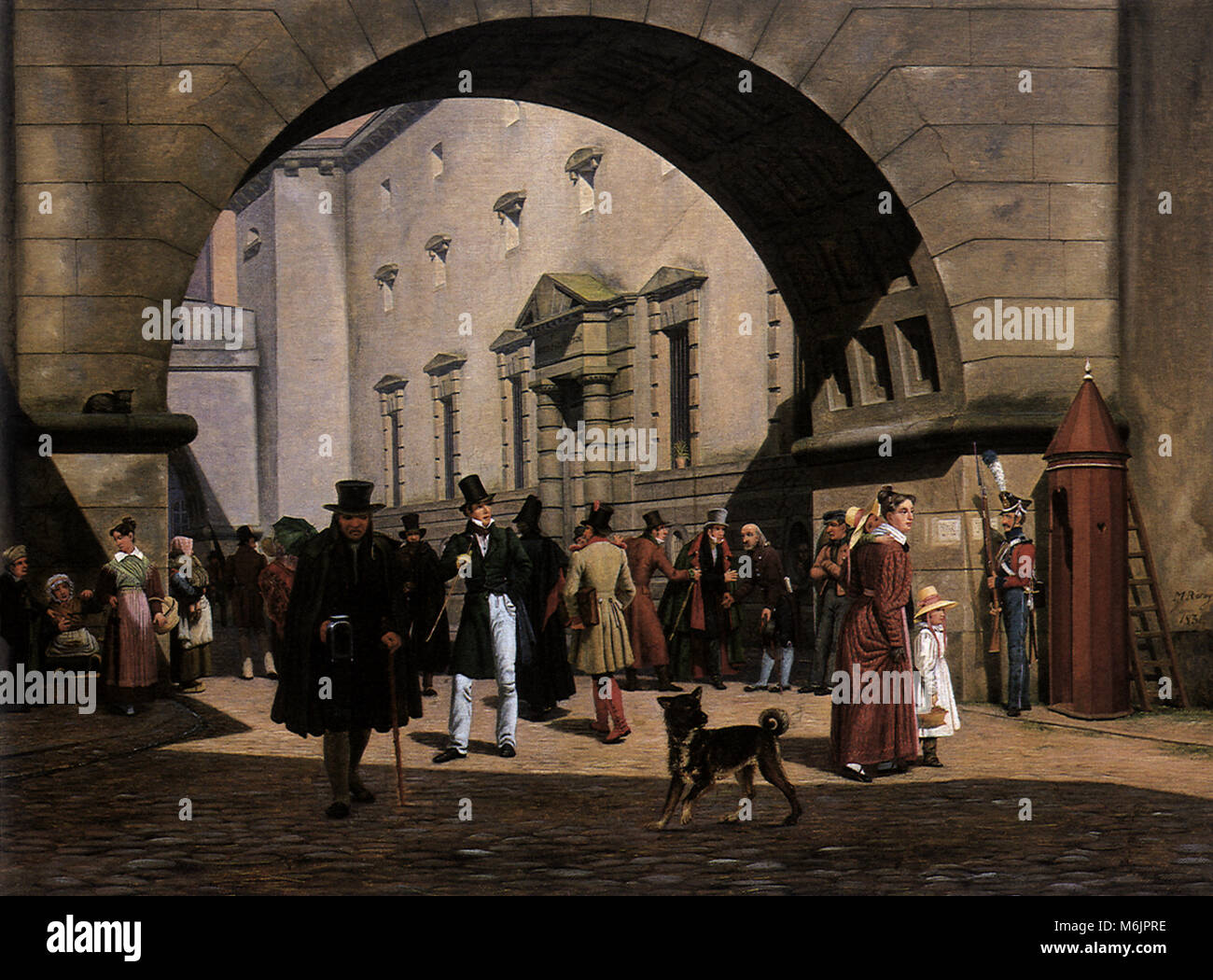 Das Gefängnis von Kopenhagen, Rorbye, Martinus, 1831. Stockfoto