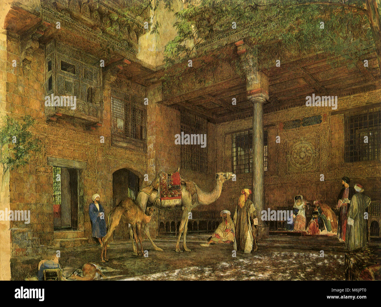 Der Maler Innenhof, Lewis, John Frederick, 1840. Stockfoto