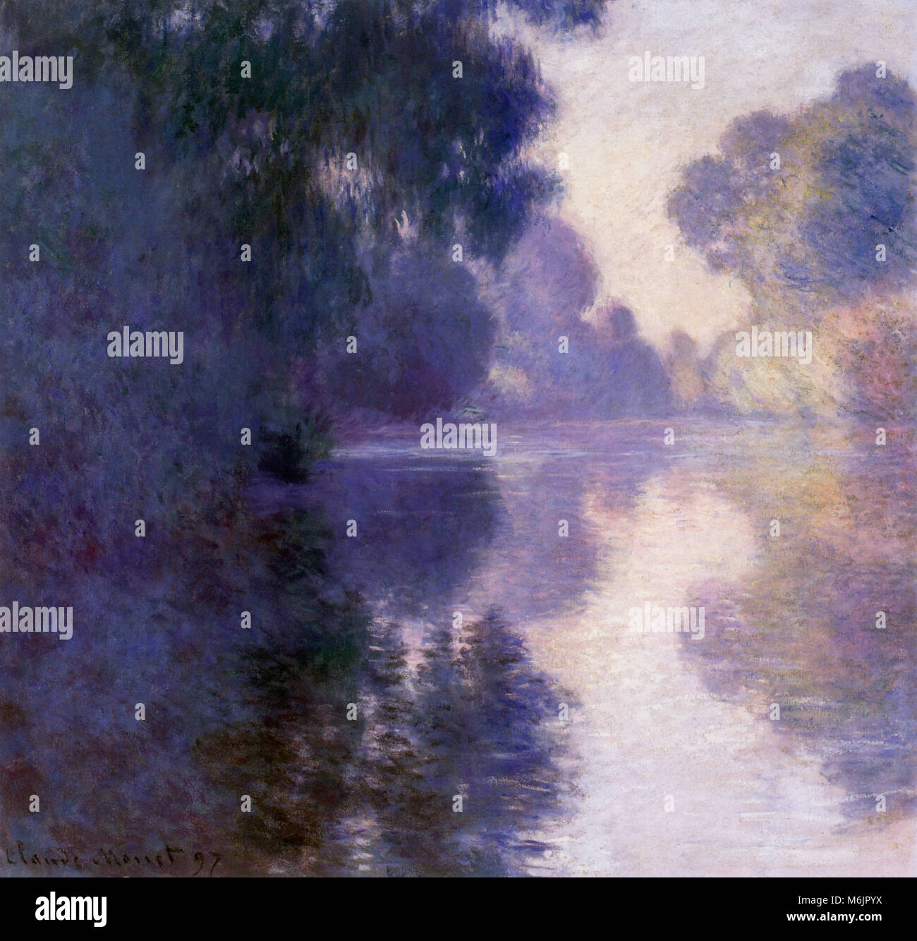 Morgen auf der Seine, gutes Wetter, Monet, Claude, 1897. Stockfoto