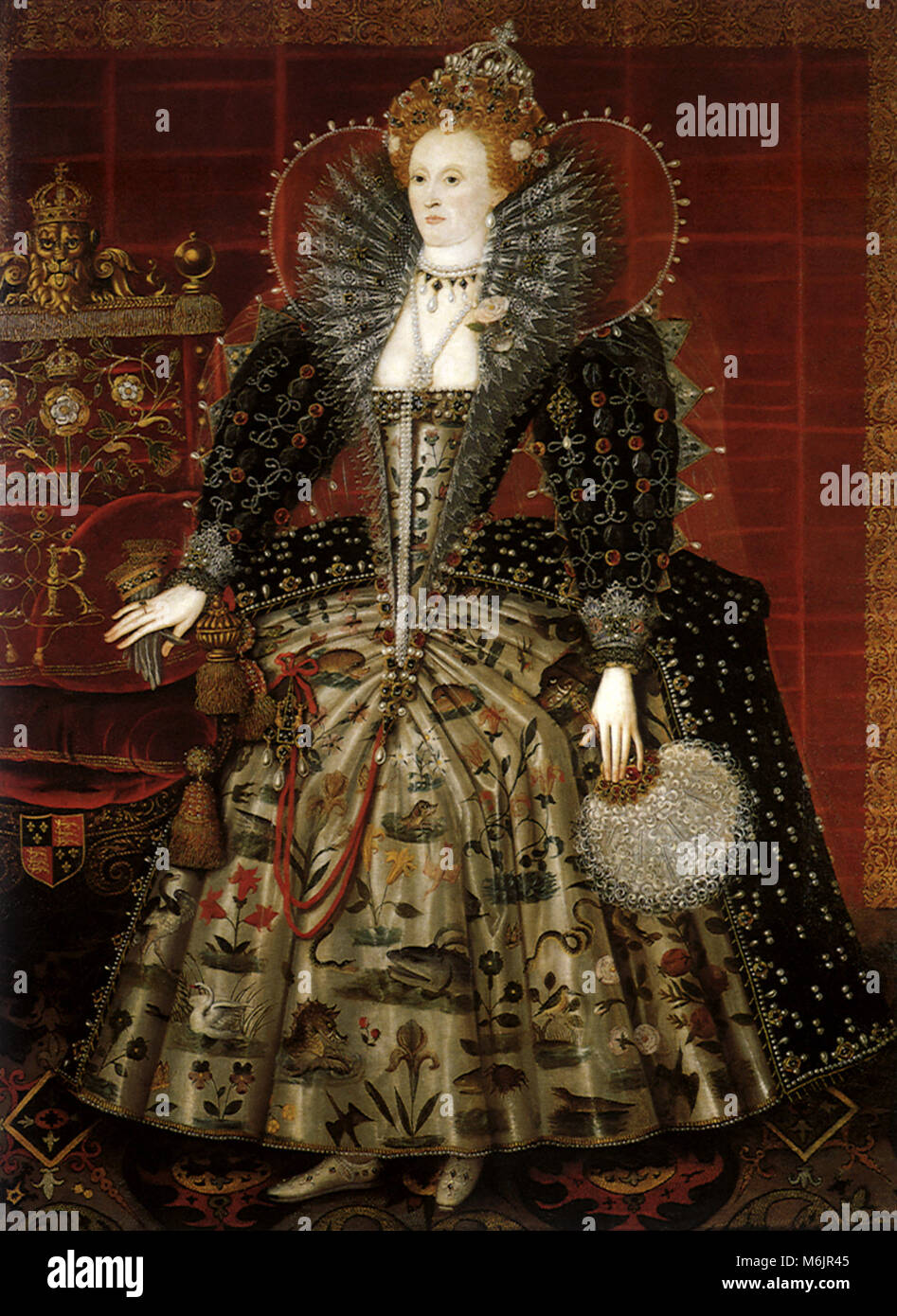 Queen Elizabeth I, die hardwick Portrait 1599, Workshop von Nicholas Hilliard, 1599. Stockfoto