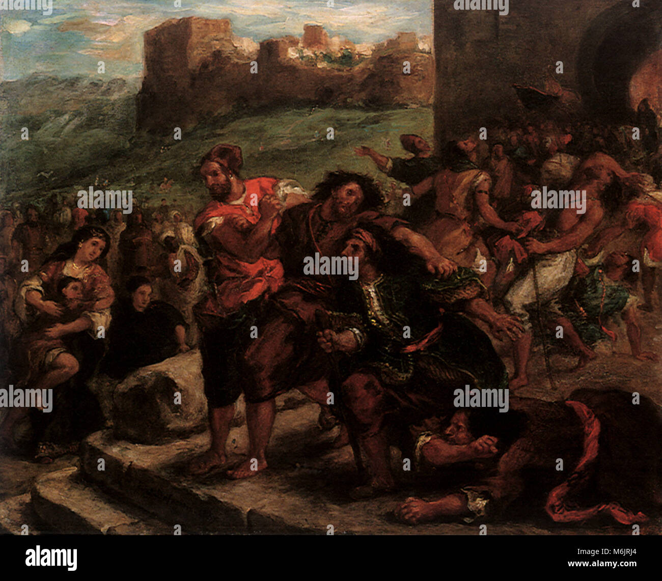 Die Fanatiker von Tanger, Delacroix, Eugene, 1857. Stockfoto