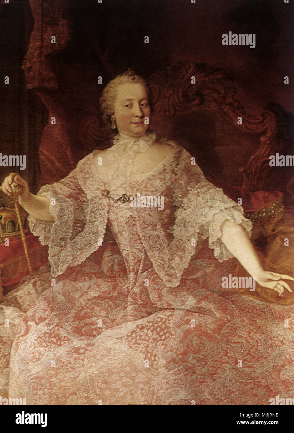 Porträt der Kaiserin Maria Theresia 1744, Van Meytens, Martin, 1744. Stockfoto
