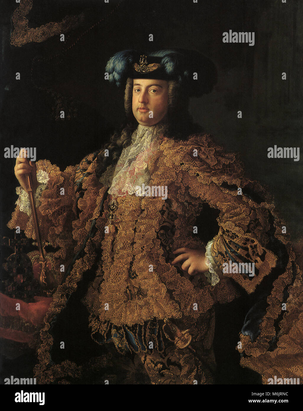 Porträt des Kaiser Franz I. von Österreich 1740, Van Meytens, Martin, 1740. Stockfoto