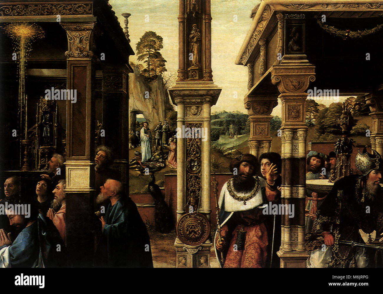 Thomas und Matthäus Altargemälde, Bernard van Orley,, 1515. Stockfoto Thomas und Matthäus Altargemälde, Bernard van Orley,, 1515. Stockfoto