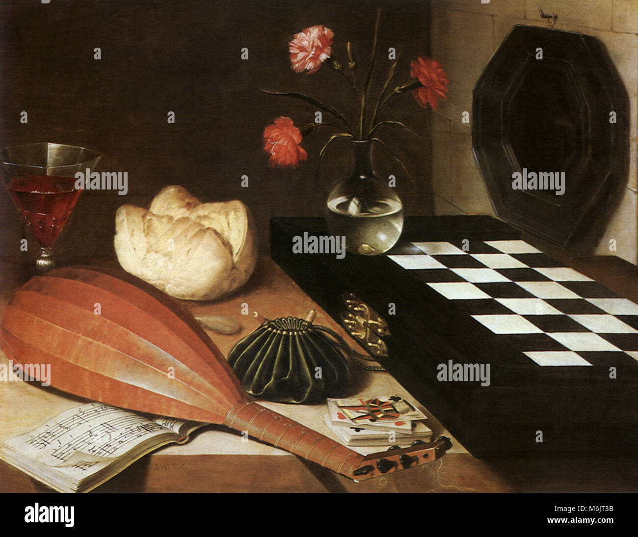 Noch immer leben mit einem Schachbrett, BAUGIN, Lubin, 1650. Stockfoto