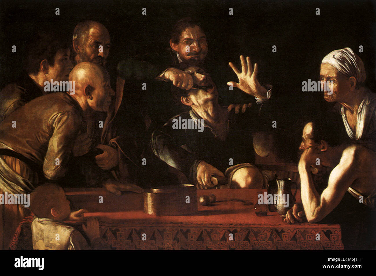 Der Zahn Abzieher, Caravaggio, Michelangelo, M., 1637. Stockfoto