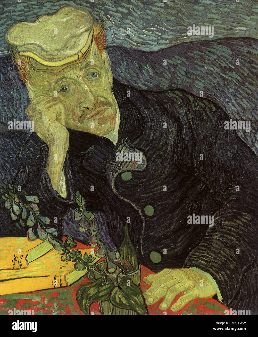 Portrait von Arzt Dr. Paul Gachet, Van Gogh, Vincent Willem, 1890. Stockfoto