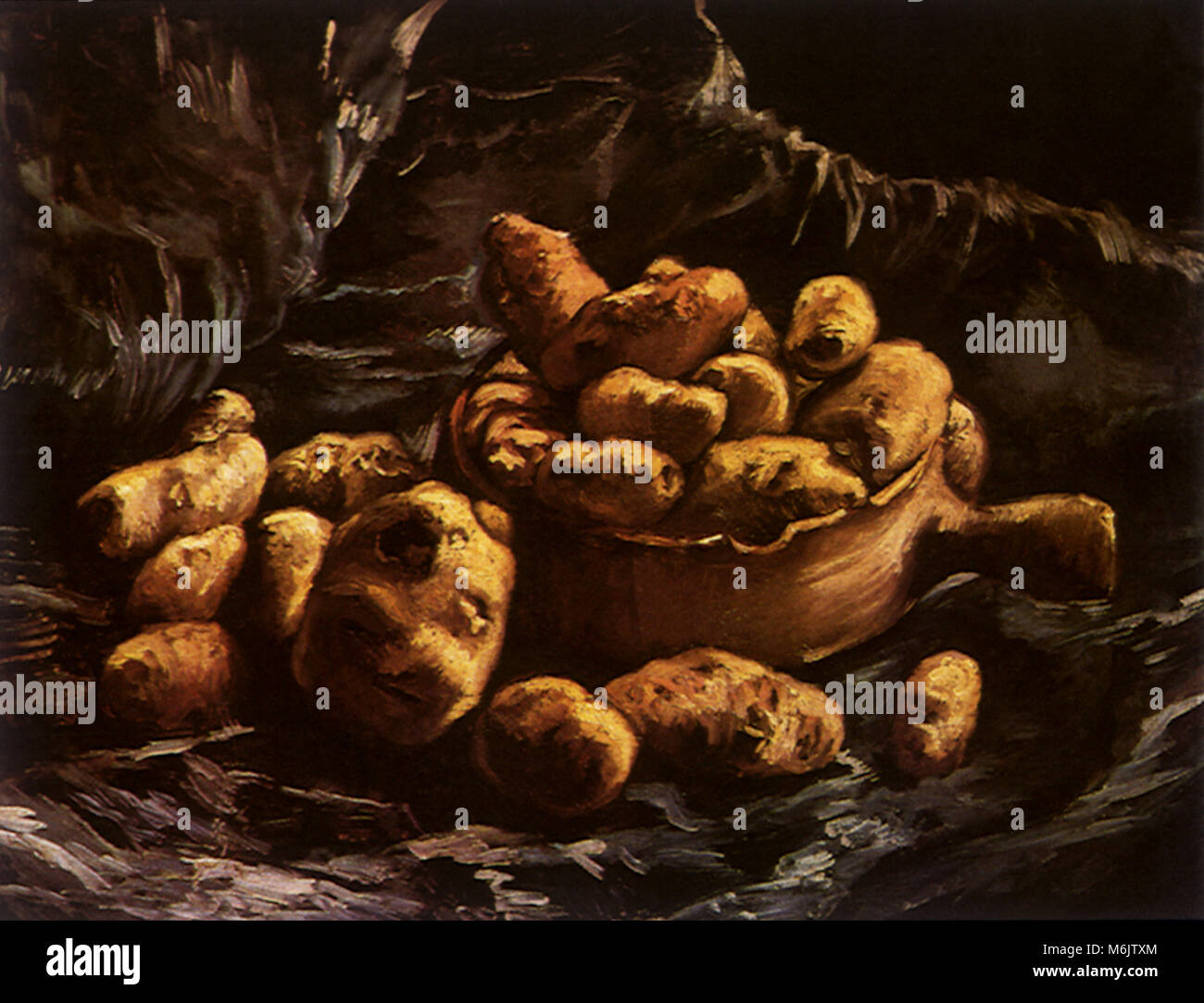 Noch immer leben mit einem irdenen Schüssel und Kartoffeln, Van Gogh, Vincent Willem, 1885. Stockfoto