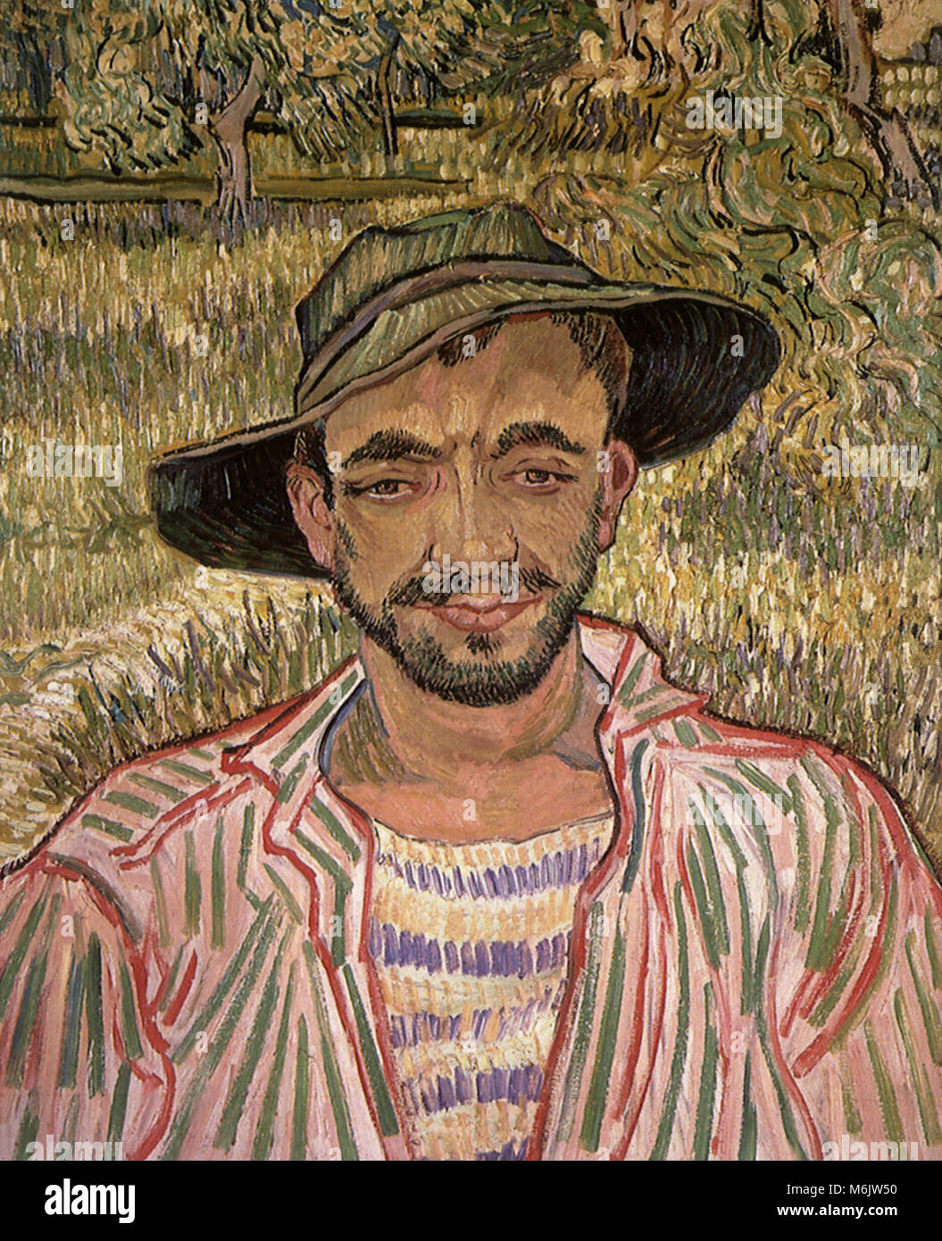 Porträt eines jungen Bauern, Van Gogh, Vincent Willem, 1889. Stockfoto