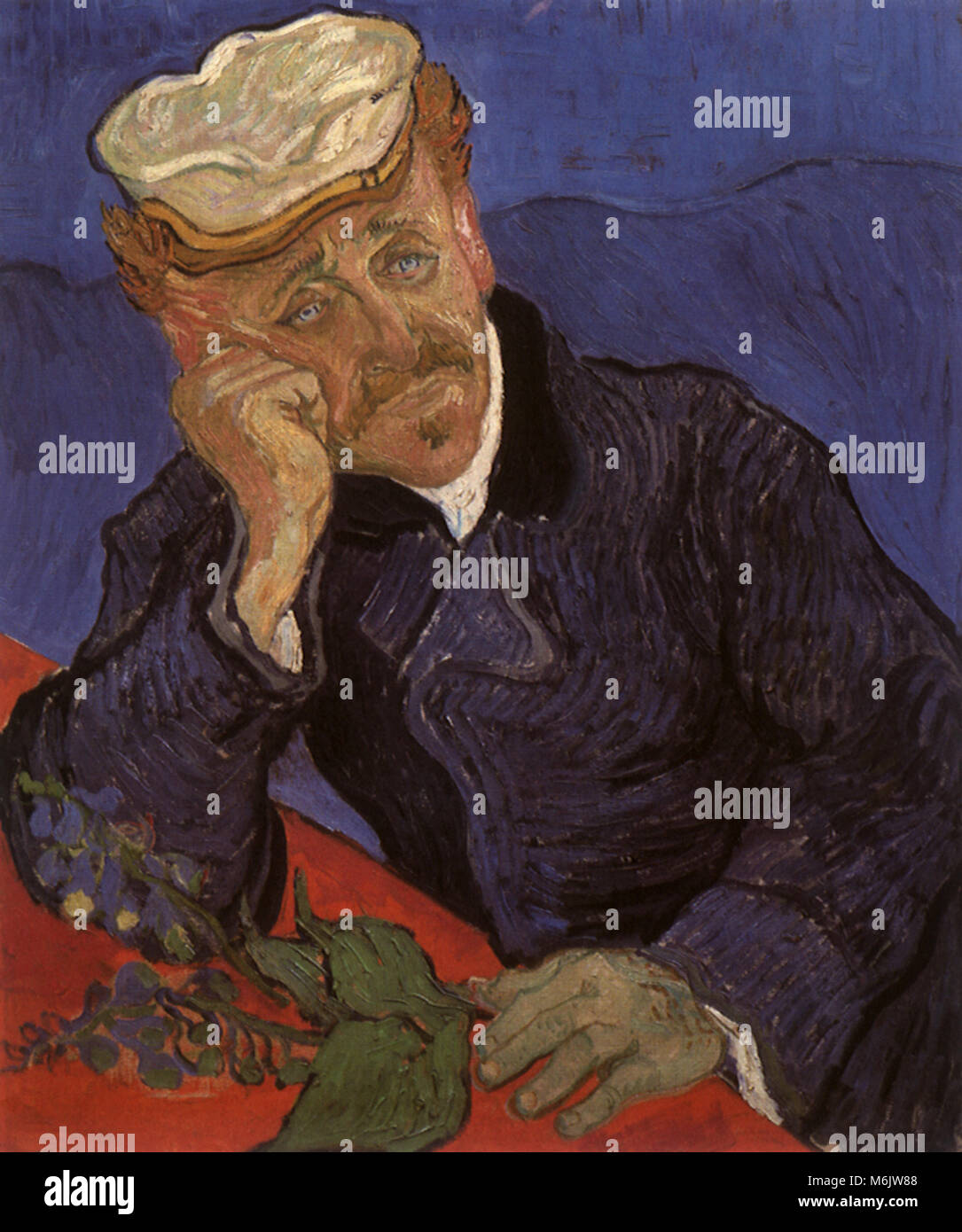 Portrait von Doctor Gachet, Van Gogh, Vincent Willem, 1890. Stockfoto