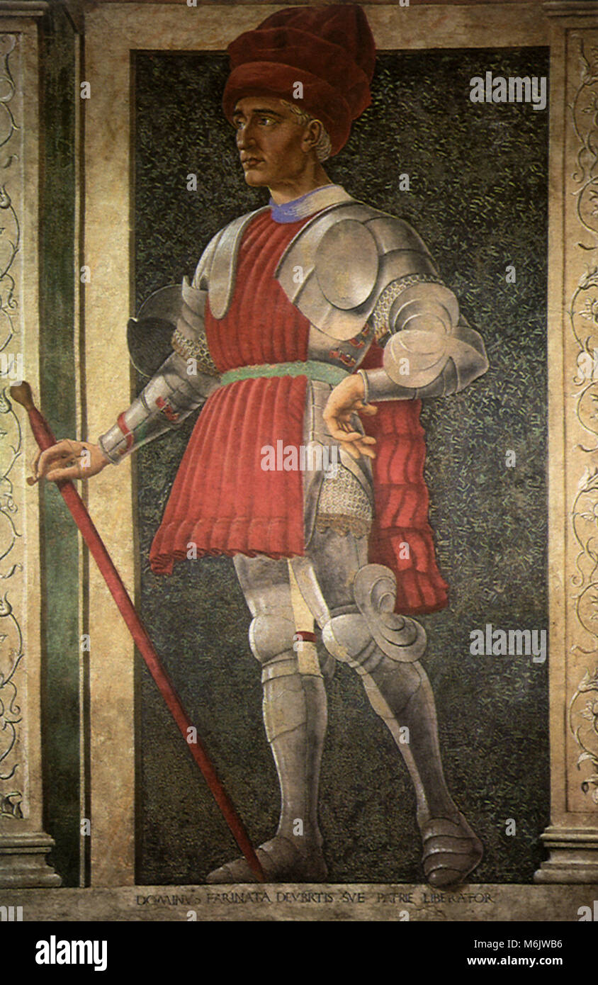 Farinata degli Uberti, Andrea del Castagno,, 1451. Stockfoto