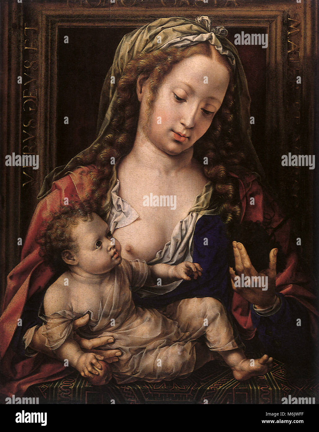 Die Jungfrau und Kind, GOSSAERT, Jan, 1510. Stockfoto