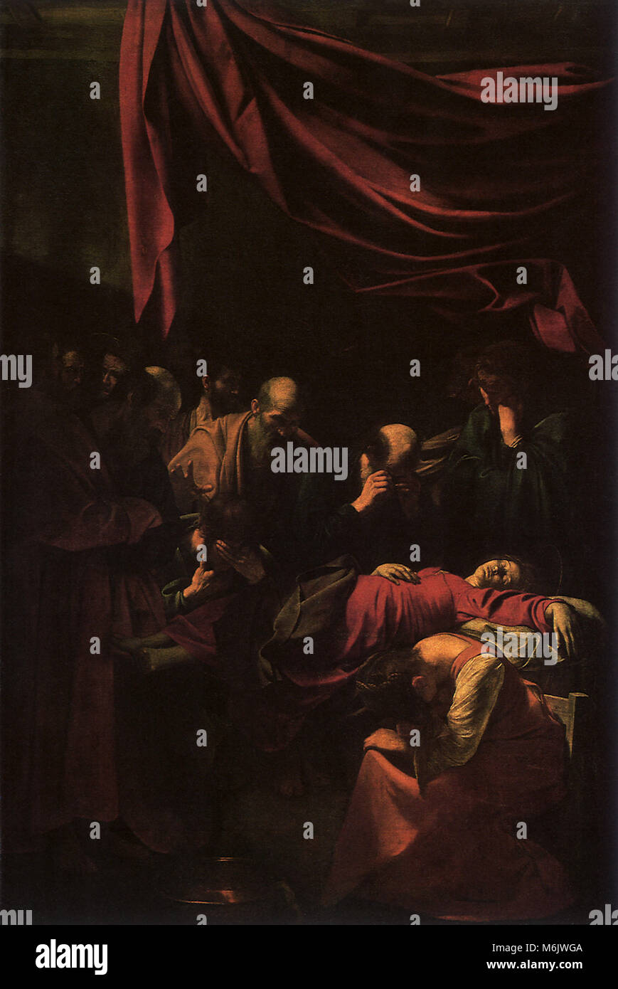 Der Tod der Jungfrau, Caravaggio, Michelangelo, M., 1600. Stockfoto