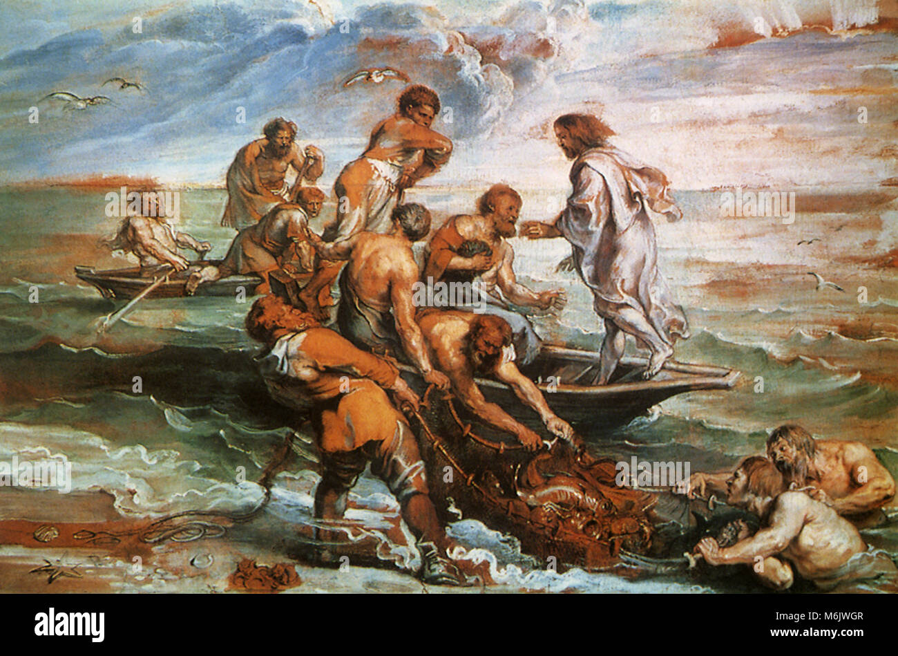 Die wundersame Entwurf von Fischen, Rubens, Peter Paul, 1630. Stockfoto